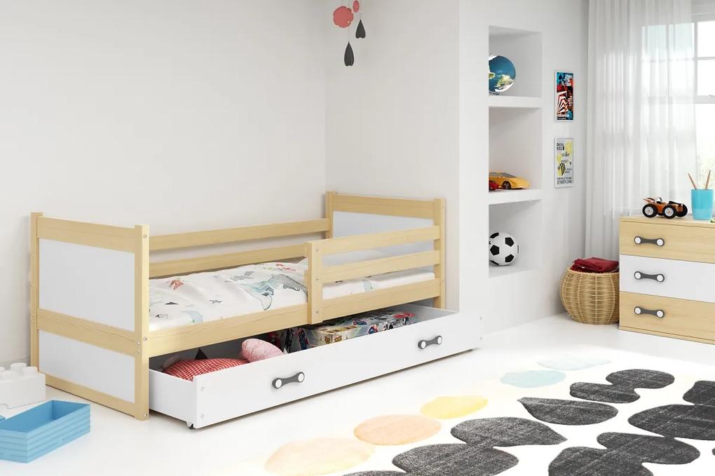 Detská posteľ RICO 1 | borovica 90 x 200 cm Farba: Biela