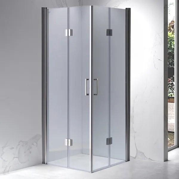 BPS-koupelny Štvorcový sprchovací kút ZES KZ1290B 90x90 chróm/transparent - bez vaničky