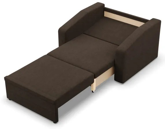 Kreslo ORBIT rozkladacie, hnedé