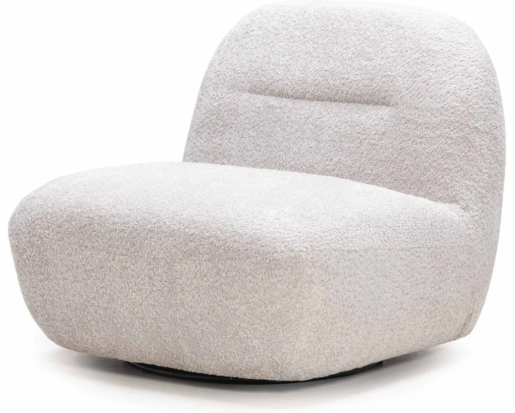 Otočné designové křeslo Giorgia šedo-béžové