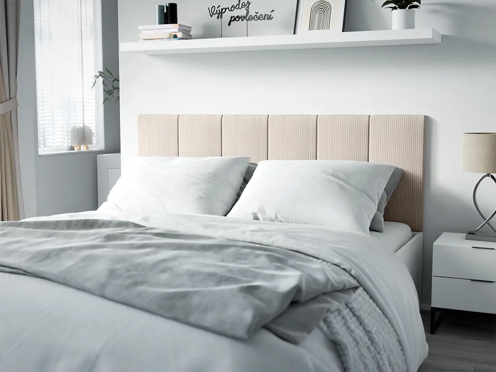 Čalúnený nástenný panel FRAME LINCOLN 30x60 cm Farba: Svetlosivá