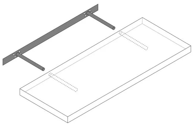 Nástenná polica FIGO+ konzola, 70 cm, tmavý dub Casaria