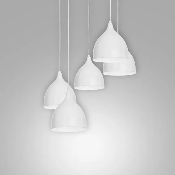 Luster na lanku NOAK 5xE27/15W/230V šedá