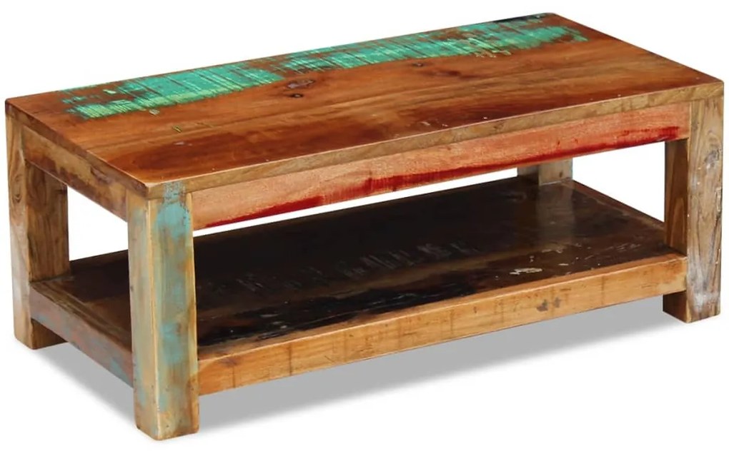 vidaXL Konferenčný stolík z recyklovaného dreva, 90x45x35 cm