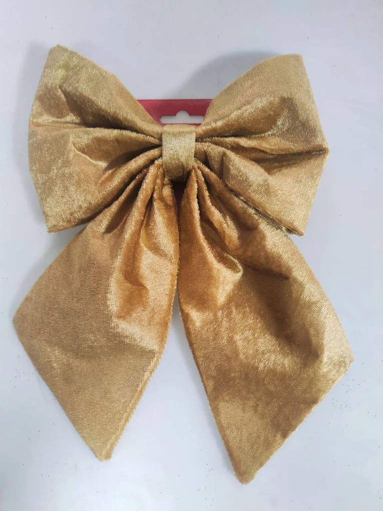 Zlatá zamatová mašľa 27cm