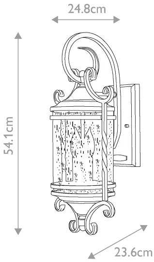 Hinkley HK-CASA-M - Vonkajšie nástenné svietidlo CASA 2xE14/40W/230V IP44