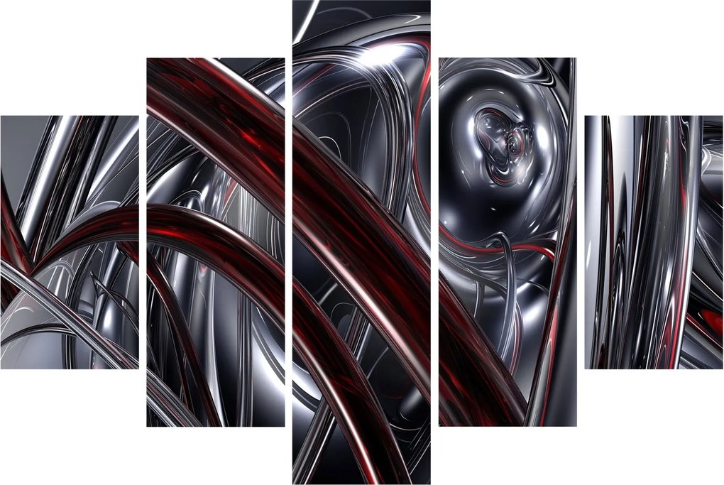 Obraz sivej abstrakcie (150x105 cm)
