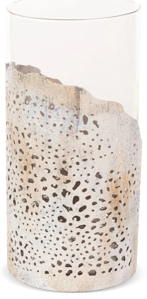 SKLENENÝ SVIETNIK DIMON (02) (FI) 16X32 CM VIACFAREBNÁ