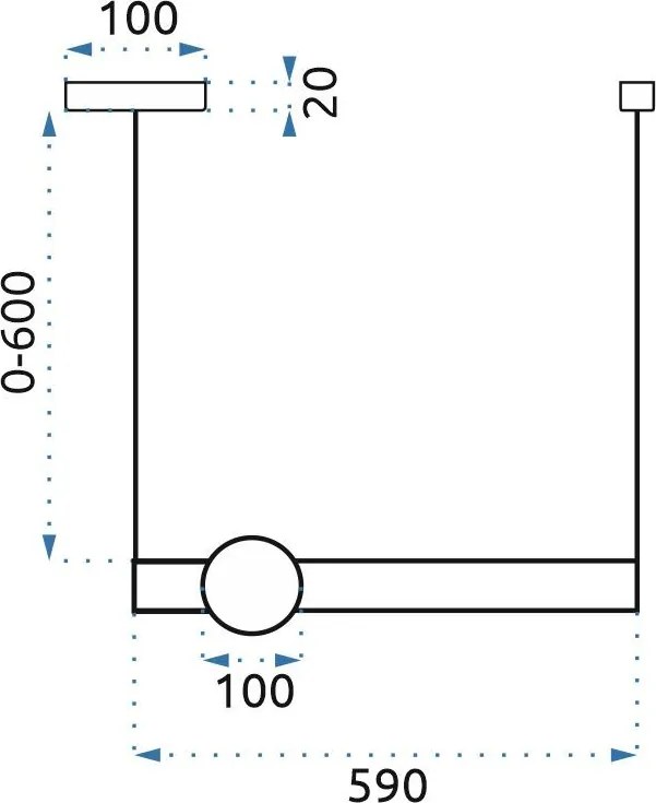 Toolight - LED stropné svietidlo 60cm 12W APP478-CP, zlatá-biela, OSW-00610
