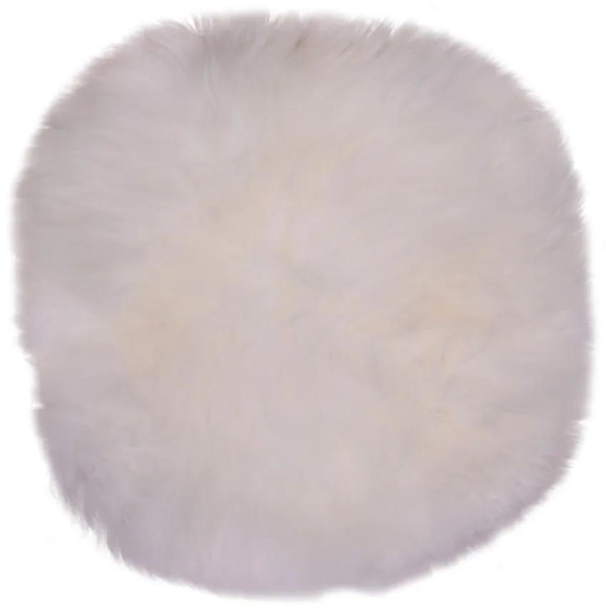 Biela ovčia kožušina House Nordic Circle, ⌀ 35 cm