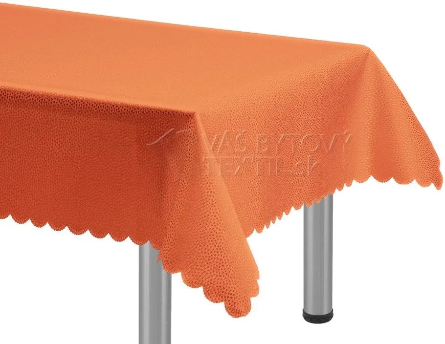 Škodák Teflónový obrus obdĺžnikový  vzor Bromea NOPKY PETF-1071 oranžová meď - 100 x 180 cm