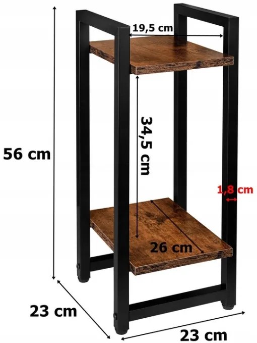 Stojan na kvety LUPIN RUSTIC čierny