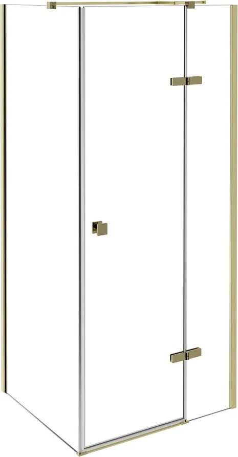 Besco Štvorcový sprchový kút PIXA GOLD SQ 90x90, výška 195 cm - bez vaničky BESCO-Orientácia: Pravá