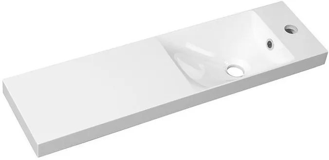 Sapho Sapho, AGOS umývadlo 80x22cm, liaty mramor, biela, ľavé/pravé, AS080