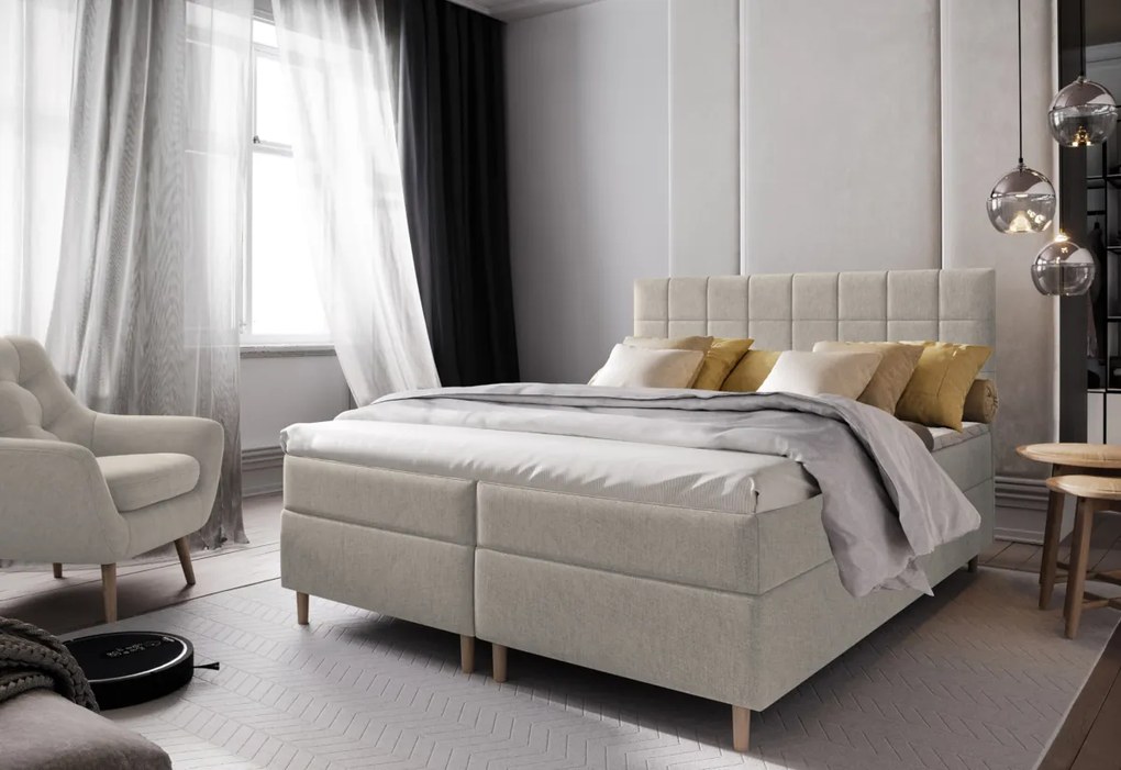 Čalúnená posteľ boxspring SICILIE, 180x200, inari 24
