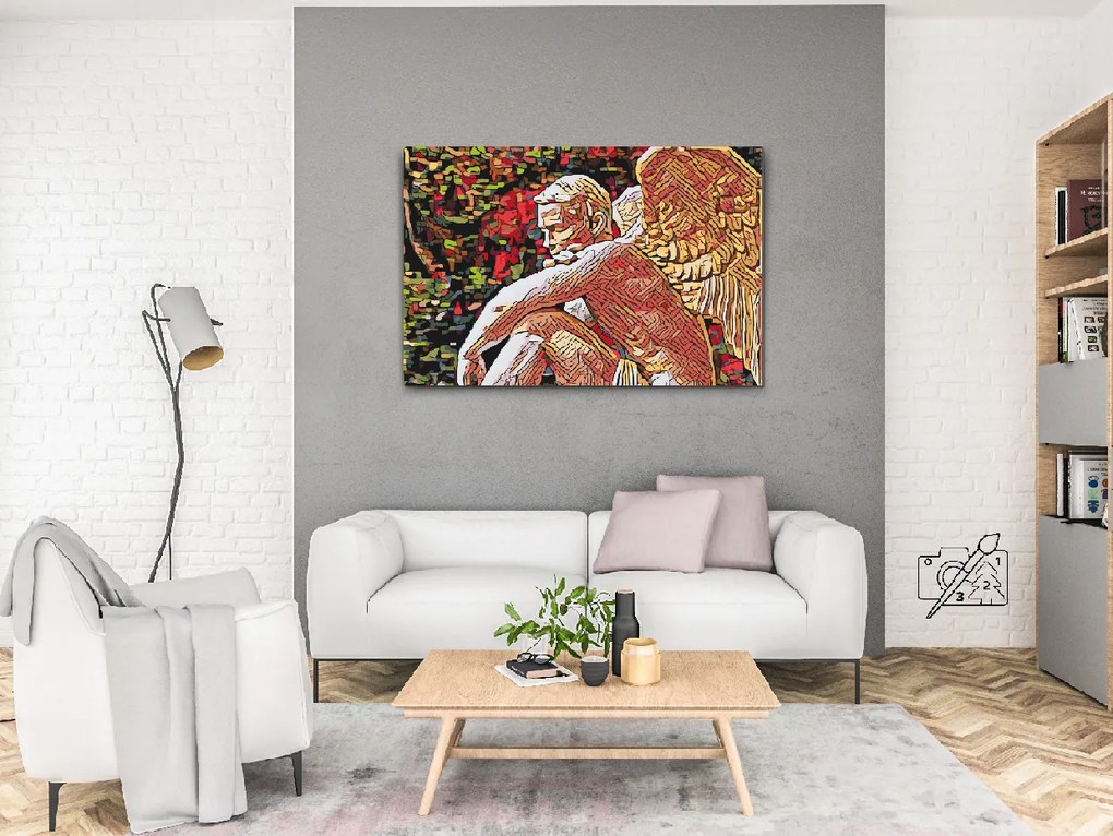 Gario Maľovanie podľa čísel Nebeský anjel Rozmery: 80 x 120 cm, Rámovanie: S vnútorným rámom