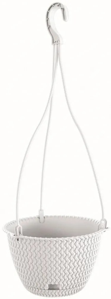 Prosperplast SPLOFY ROUND W Závesný kvetináč 27 cm, biela DSPW270