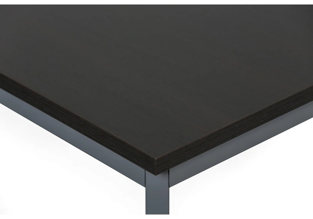 Jedálenský stôl TRIVIA, tmavo sivá podnož, 800 x 800 mm, wenge