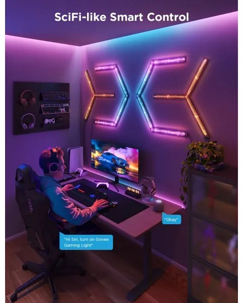 Govee - Smart Gaming (4+1) nástenné svietidlo RGBIC Wi-Fi