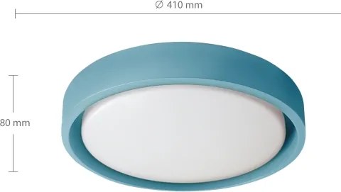 Brilagi-LED Stmievateľné svietidlo MATTEO LED/48W/230V 3000-6500K priemer 41 cm tyrkysové + diaľkové ovládanie