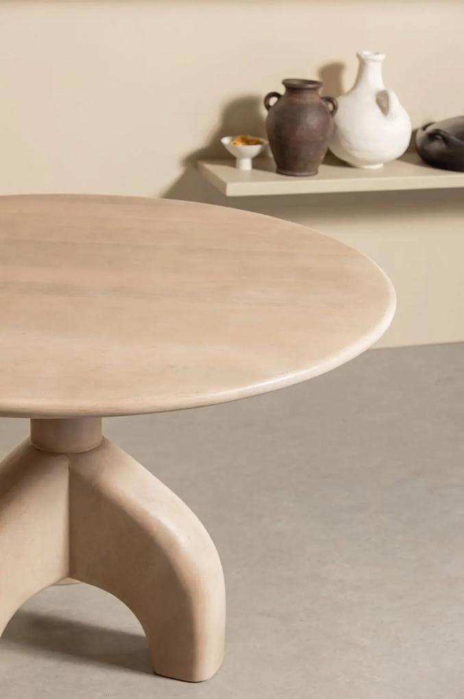Jedálenský stôl hout ø 120 cm béžový MUZZA