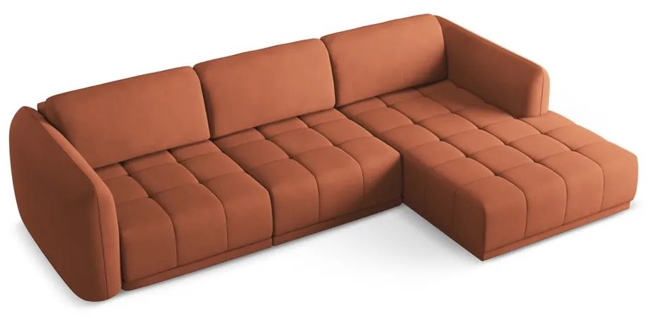 Oranžová rohová pohovka (pravý roh) Hoku – Makamii