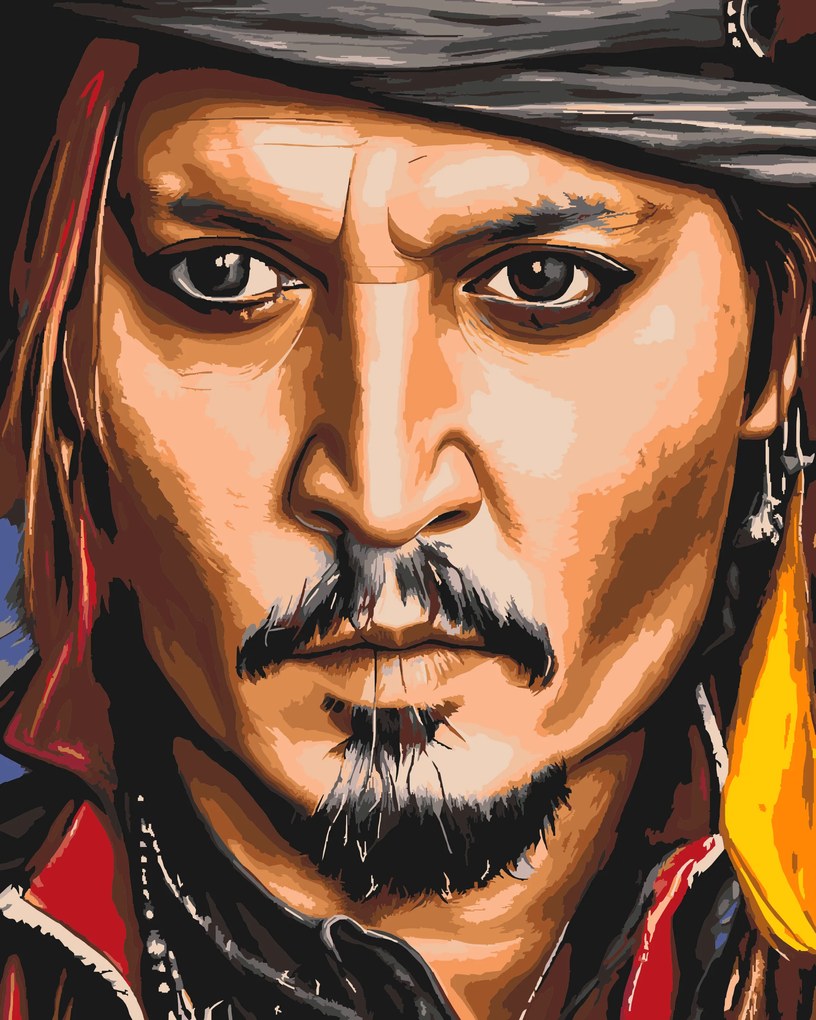 Gario Maľovanie podľa čísel Johny Depp 3 Rozmery: 80 x 100 cm, Rámovanie: Iba zrolované plátno