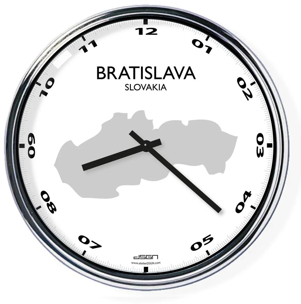 Kancelárske nástenné hodiny: Bratislava,  Výber farieb Svetlé