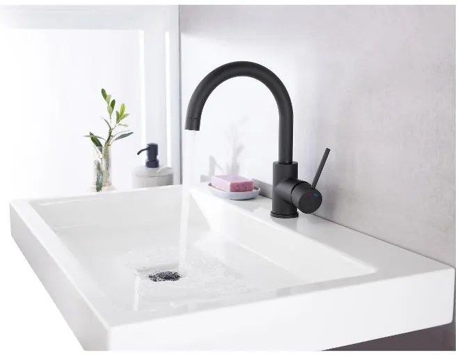 Livarno home Umývadlová batéria (čierna)  (100384808)