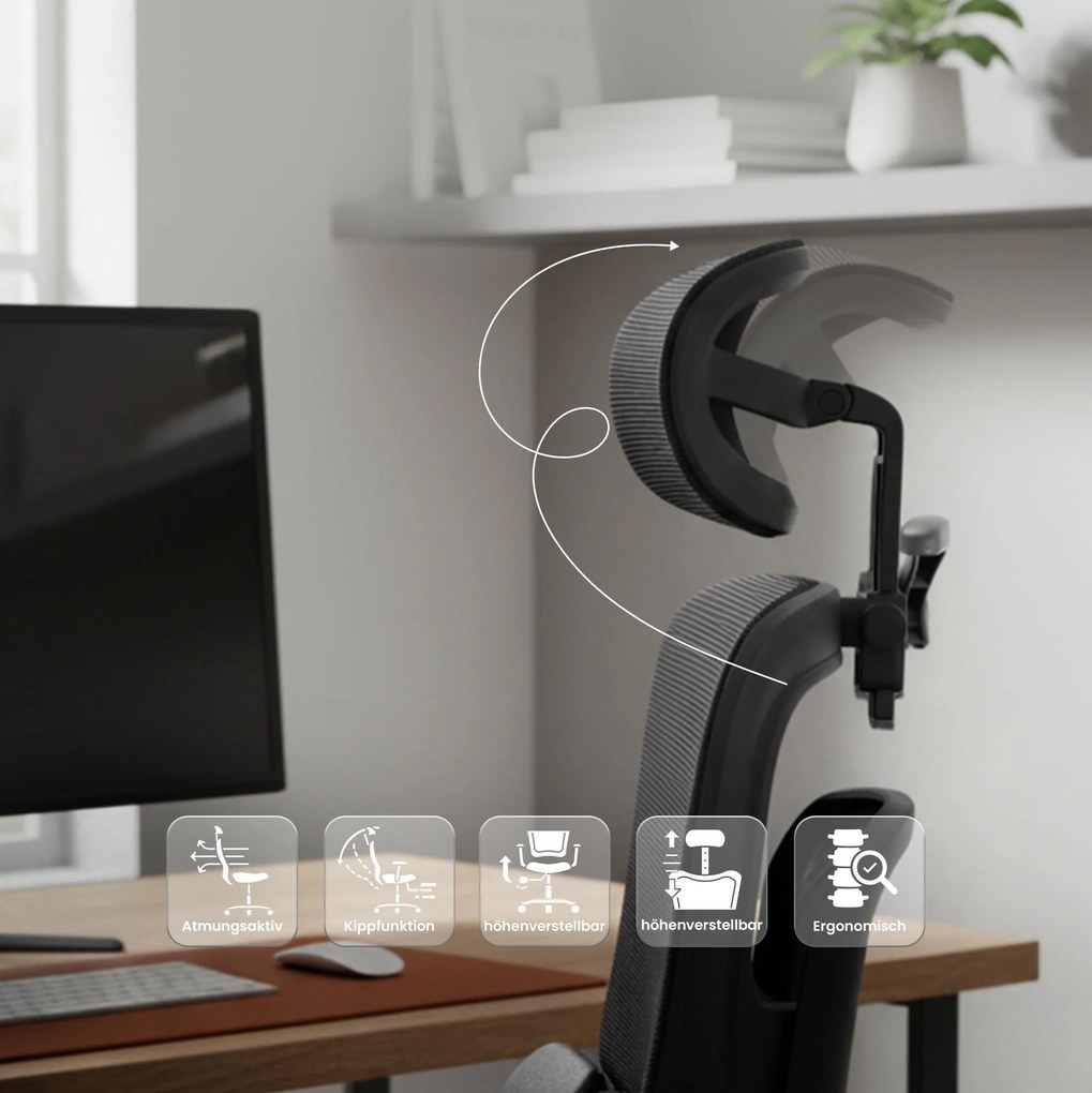 Kancelárska stolička Lothenda - čierna