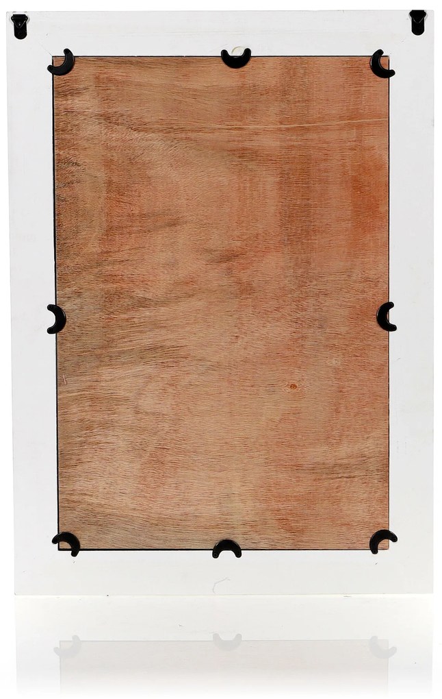 Dekorstudio Zrkadlo v drevenom ráme 48x66cm - biele