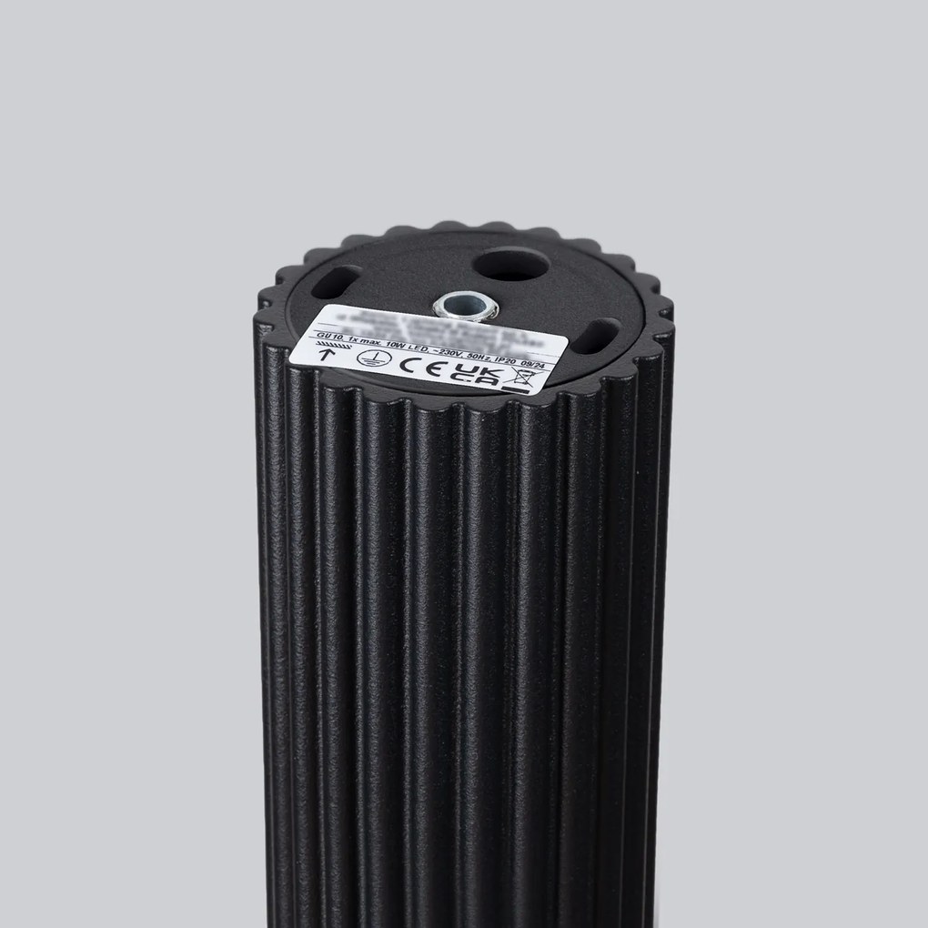 Stropné svietidlo Karbon, 1x čierne kovové tienidlo, (40 cm)