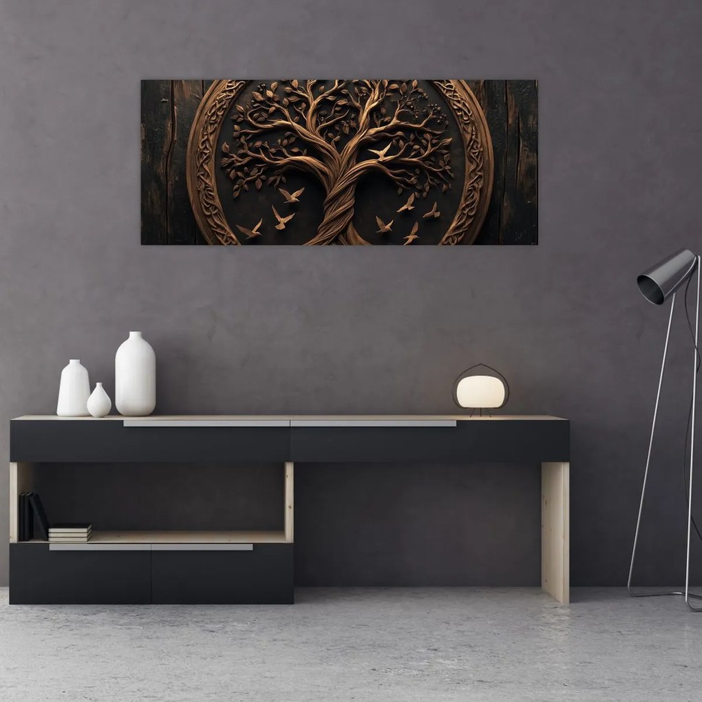Obraz – Drevený strom života (120x50 cm)