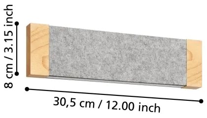 Eglo 390387 - LED Nástenné svietidlo VALLELADO 2xLED/5,4W/230V 3000K