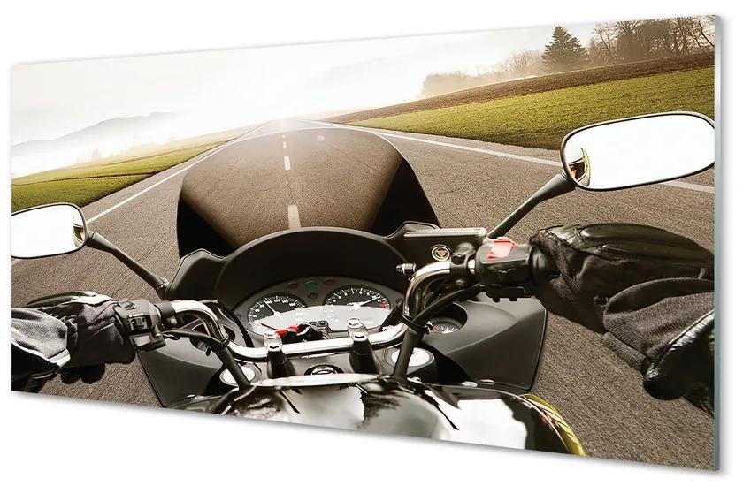 Obraz plexi Motocykla cestného oblohy top 125x50 cm