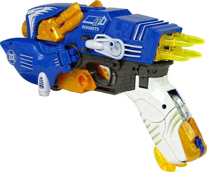 LEAN Toys Dinobots 2v1 Dinosaur Shotgun Blue Pterosaur Shield