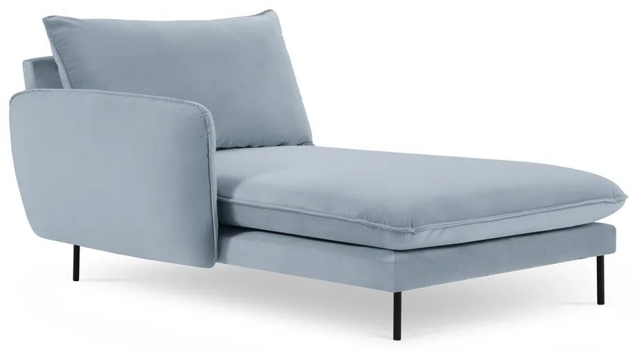 Svetlomodrá zamatová leňoška (ľavý roh) Vienna – Cosmopolitan Design