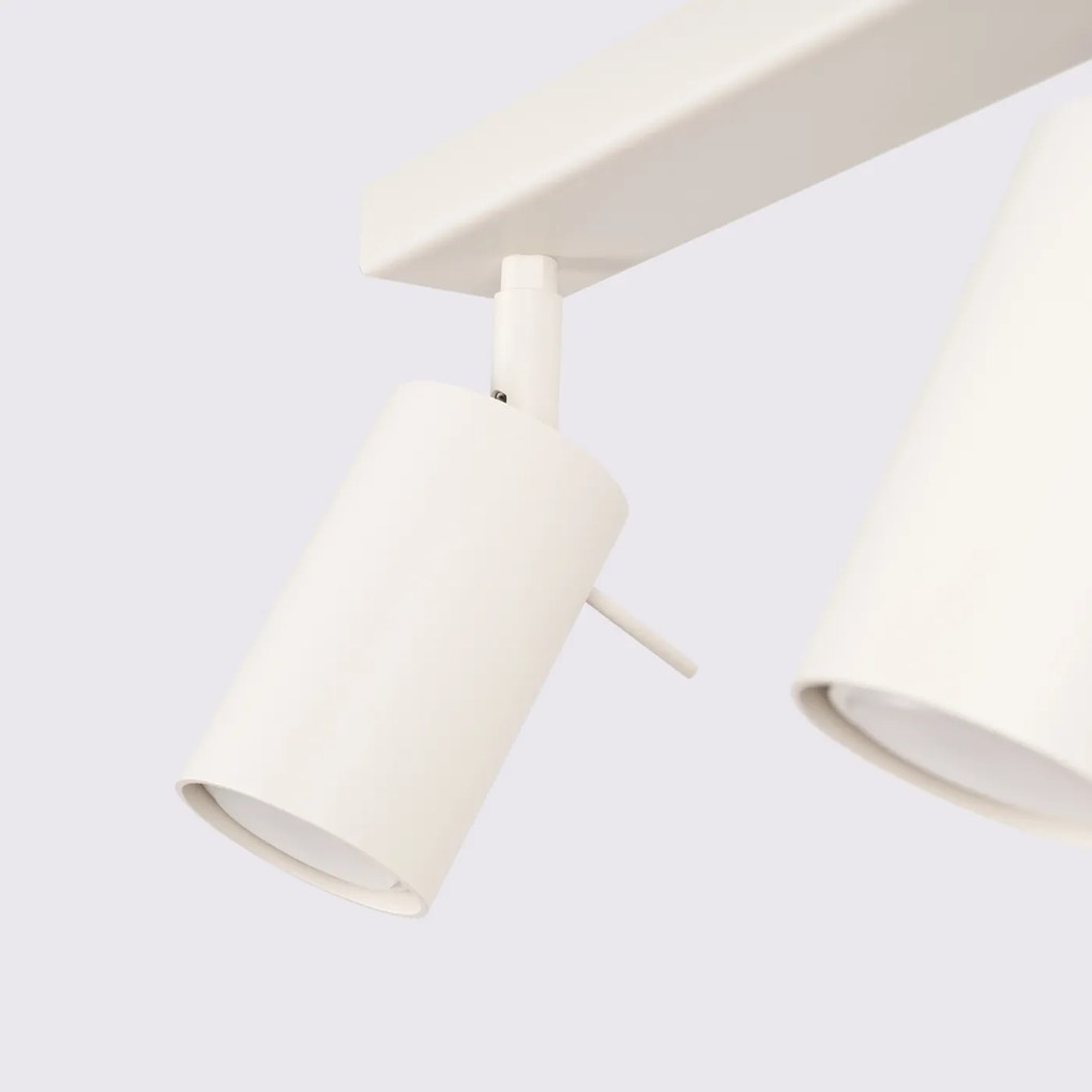 Bodové svietidlo Ring, 4x béžové kovové tienidlo, (možnosť polohovania)