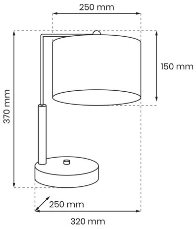 Stolná lampa ZIGGY 1xE27/60W/230V biela/zlatá