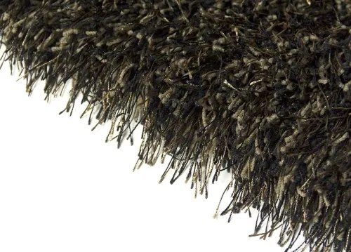 Koberce Breno Kusový koberec LOVE SHAGGY 93600/black-brown, hnedá,60 x 110 cm