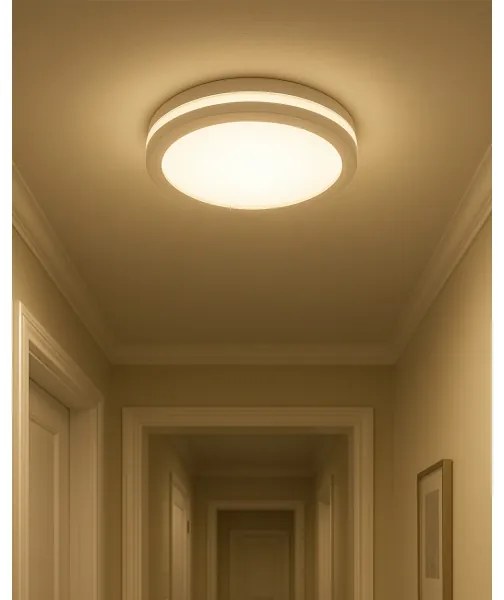 LED Stropné svietidlo s pohybovým senzorom LED/20W/230V 3000/4000/6500K IP54 biele