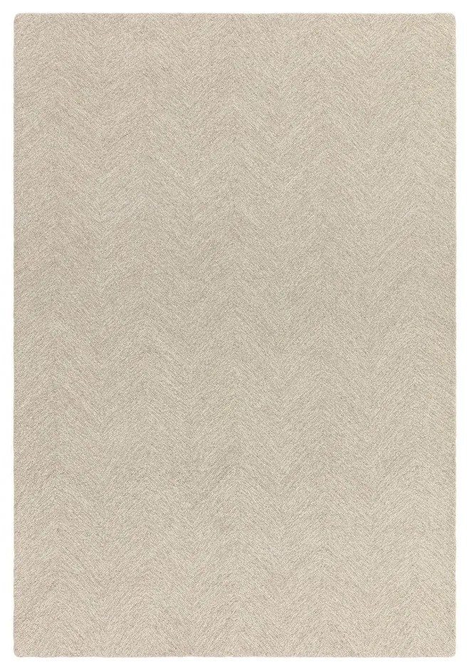 Krémový ručne tkaný koberec s prímesou vlny 160x230 cm Theodore Chevron – Asiatic Carpets