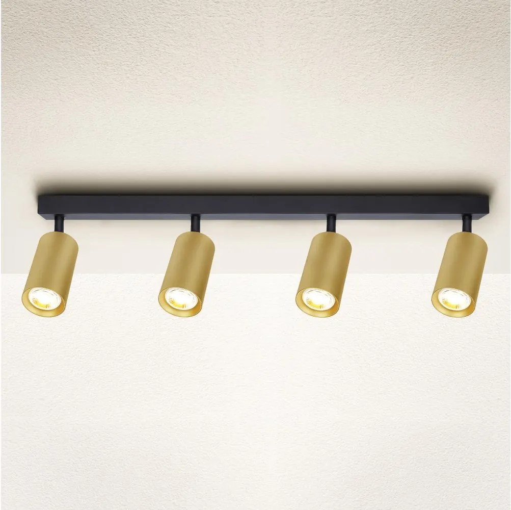 Brilagi - Bodové svietidlo SELE GOLDEN 4xGU10/30W/230V čierna/zlatá