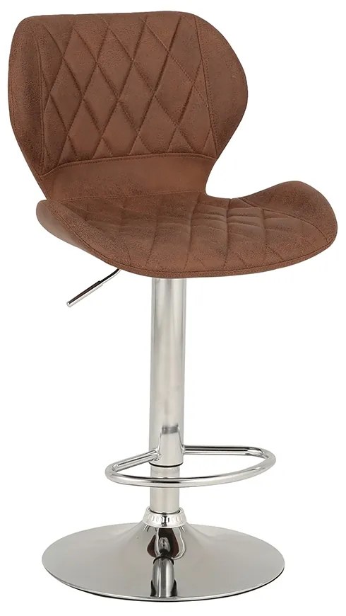 Barová stolička Sofala - hnedá / chróm