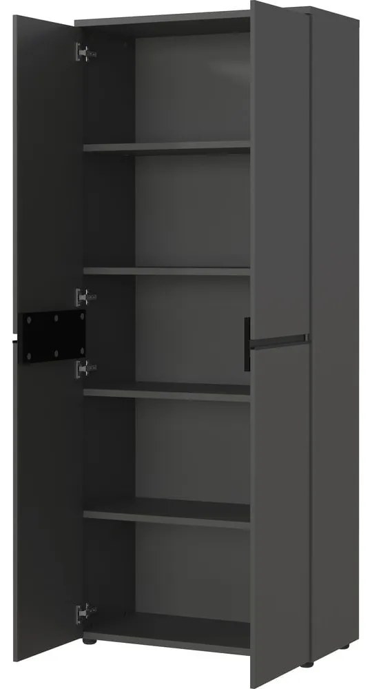 Antracitová šatníková skriňa 81x197 cm Bedano – Germania