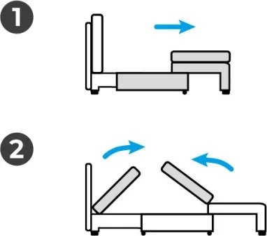 Dvojmiestna pohovka NEO Poso rozkladacia, tmavosivá