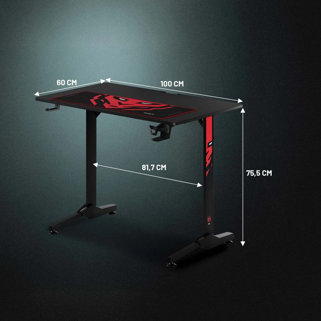 Herný stôl 100 cm čierny: Diablo X-Mate 1000