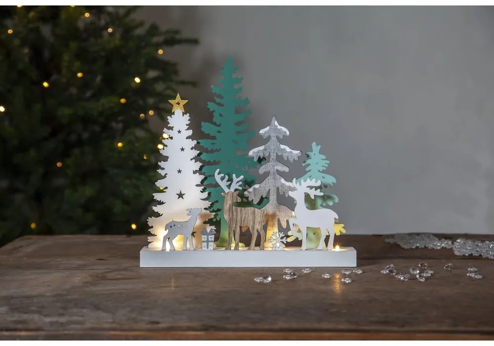 Biela svetelná dekorácia s vianočným motívom Reinbek – Star Trading