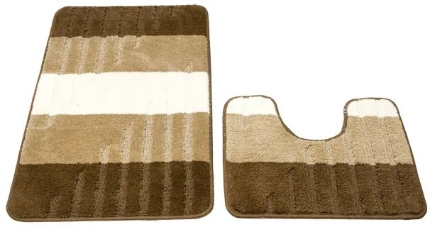 Sada kúpeľňových koberčekov VIC béžová / hnedá