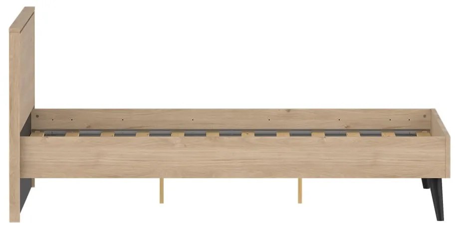 Dvojlôžková posteľ v dekore duba s roštom 160x200 cm v prírodnej farbe Ry – Tvilum